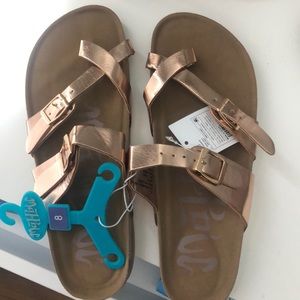 Target size 8 rose gold Birkenstock’s